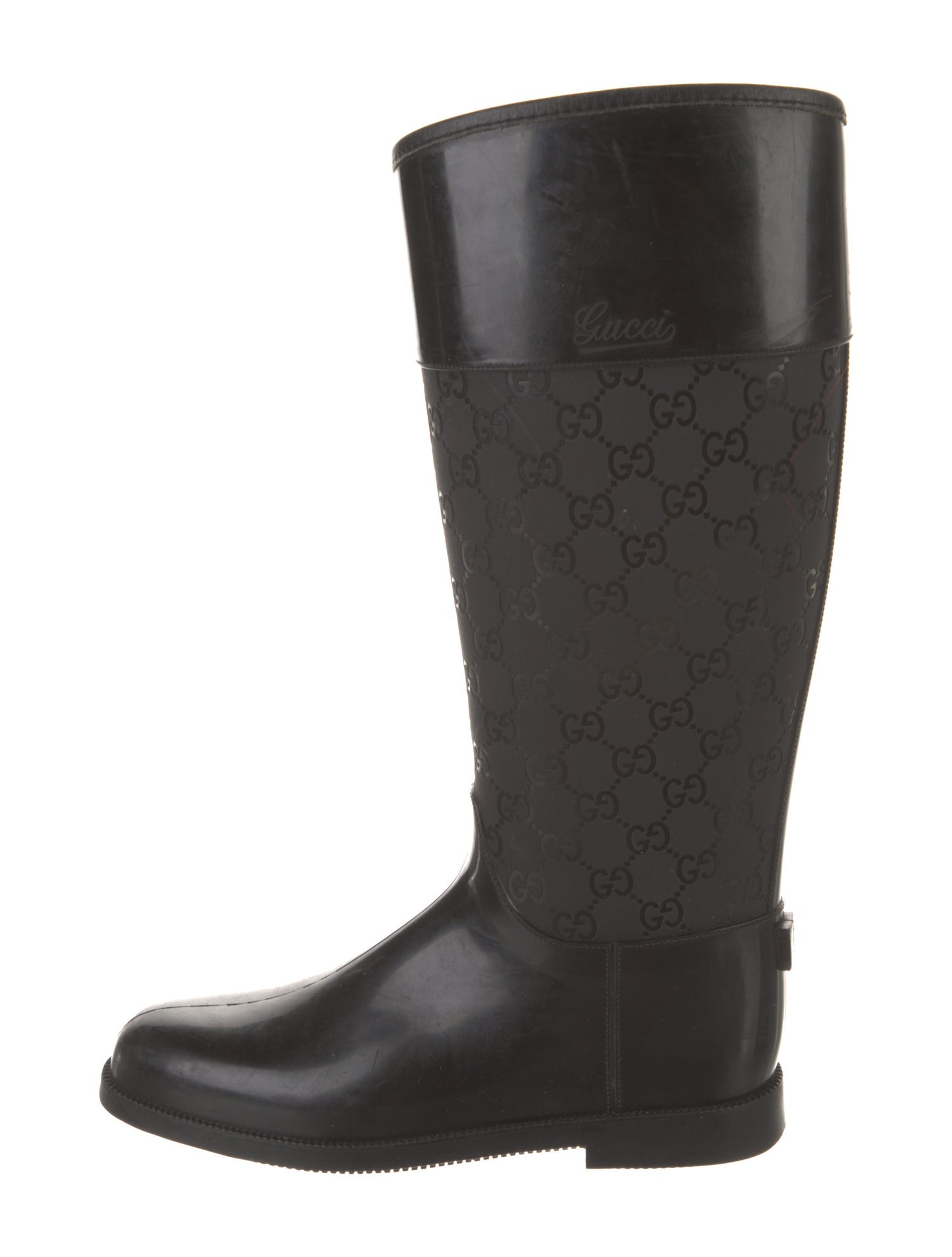 Gucci GG Logo Rubber Rain Boots